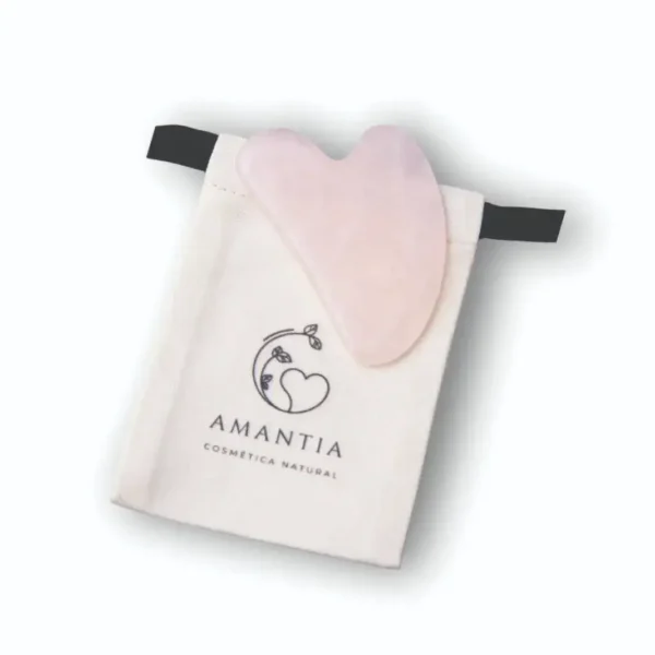 Gua sha de cuarzo rosa