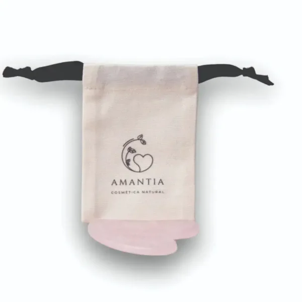 Gua sha de cuarzo rosa